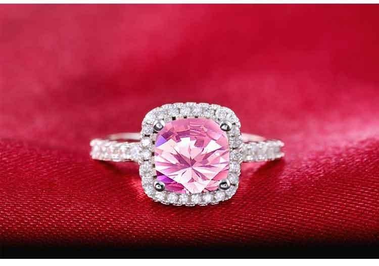 925 Sterling Silver cushion cut zircon Jewelry set