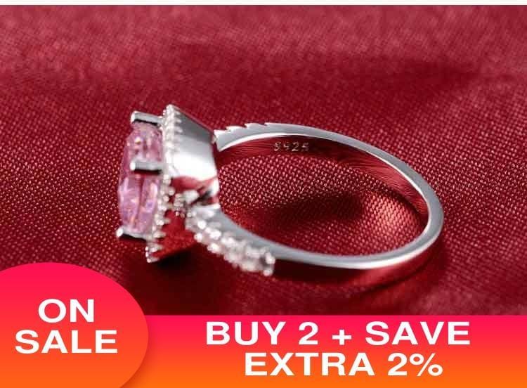 925 Sterling Silver cushion cut zircon Jewelry set