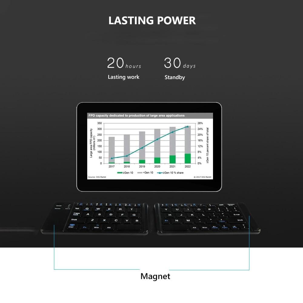 AVATTO Light Handy Bluetooth Folding Keyboard